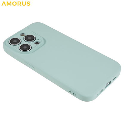 AMORUS For iPhone 15 Pro Case Precise Cutouts TPU Fiber Lining Shockproof Phone Cover