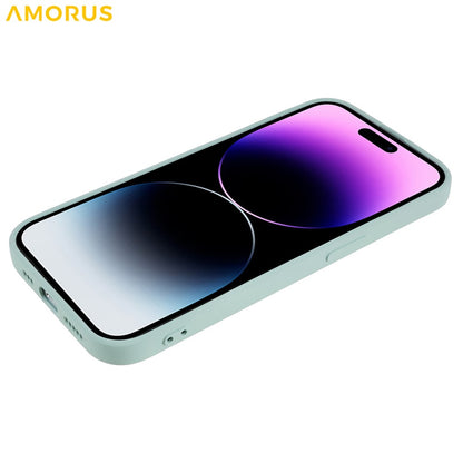 AMORUS For iPhone 15 Pro Max Case Precise Cutouts TPU Fiber Lining Shockproof Phone Cover