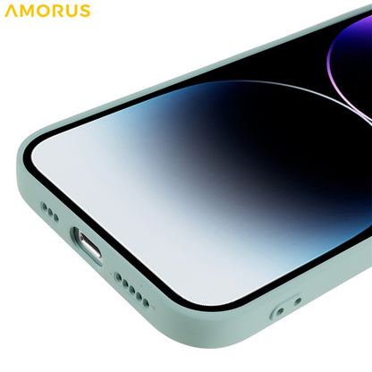AMORUS For iPhone 15 Pro Max Case Precise Cutouts TPU Fiber Lining Shockproof Phone Cover