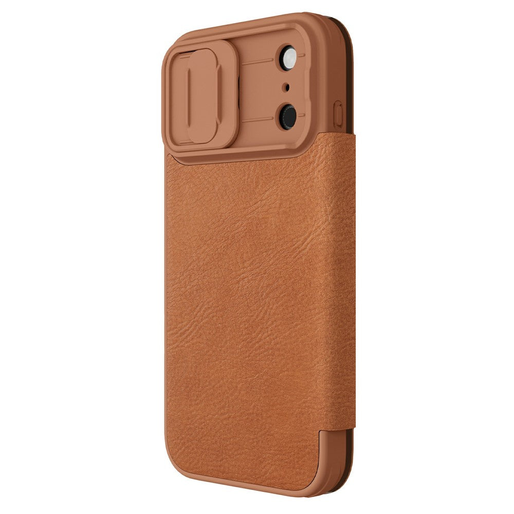 NILLKIN Qin Pro Series for iPhone 17 Pro Case with Card Slots Leather Phone Cover