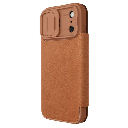 NILLKIN Qin Pro Series for iPhone 17 Pro Case with Card Slots Leather Phone Cover
