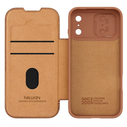 NILLKIN Qin Pro Series for iPhone 17 Pro Case with Card Slots Leather Phone Cover