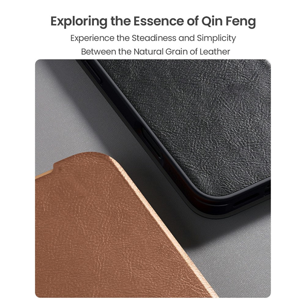 NILLKIN Qin Pro Series for iPhone 17 Pro Case with Card Slots Leather Phone Cover