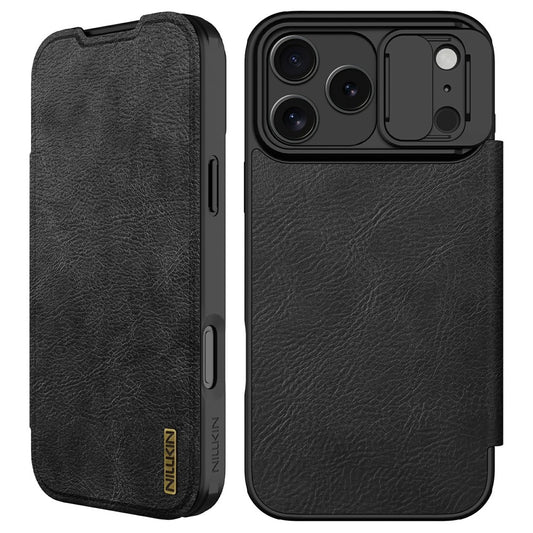 NILLKIN Qin Pro Series for iPhone 17 Pro Case with Card Slots Leather Phone Cover