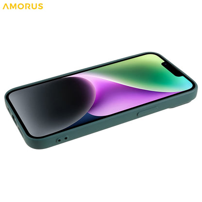 AMORUS For iPhone 14 Plus Case Precise Cutouts TPU Fiber Lining Shockproof Phone Cover