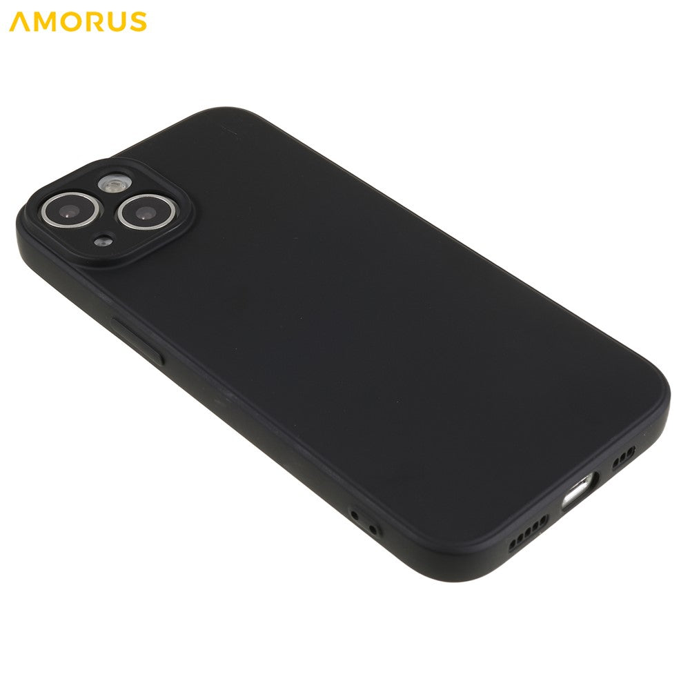 AMORUS For iPhone 14 Case Precise Cutouts TPU Fiber Lining Shockproof Phone Cover