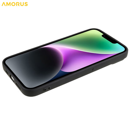 AMORUS For iPhone 14 Case Precise Cutouts TPU Fiber Lining Shockproof Phone Cover