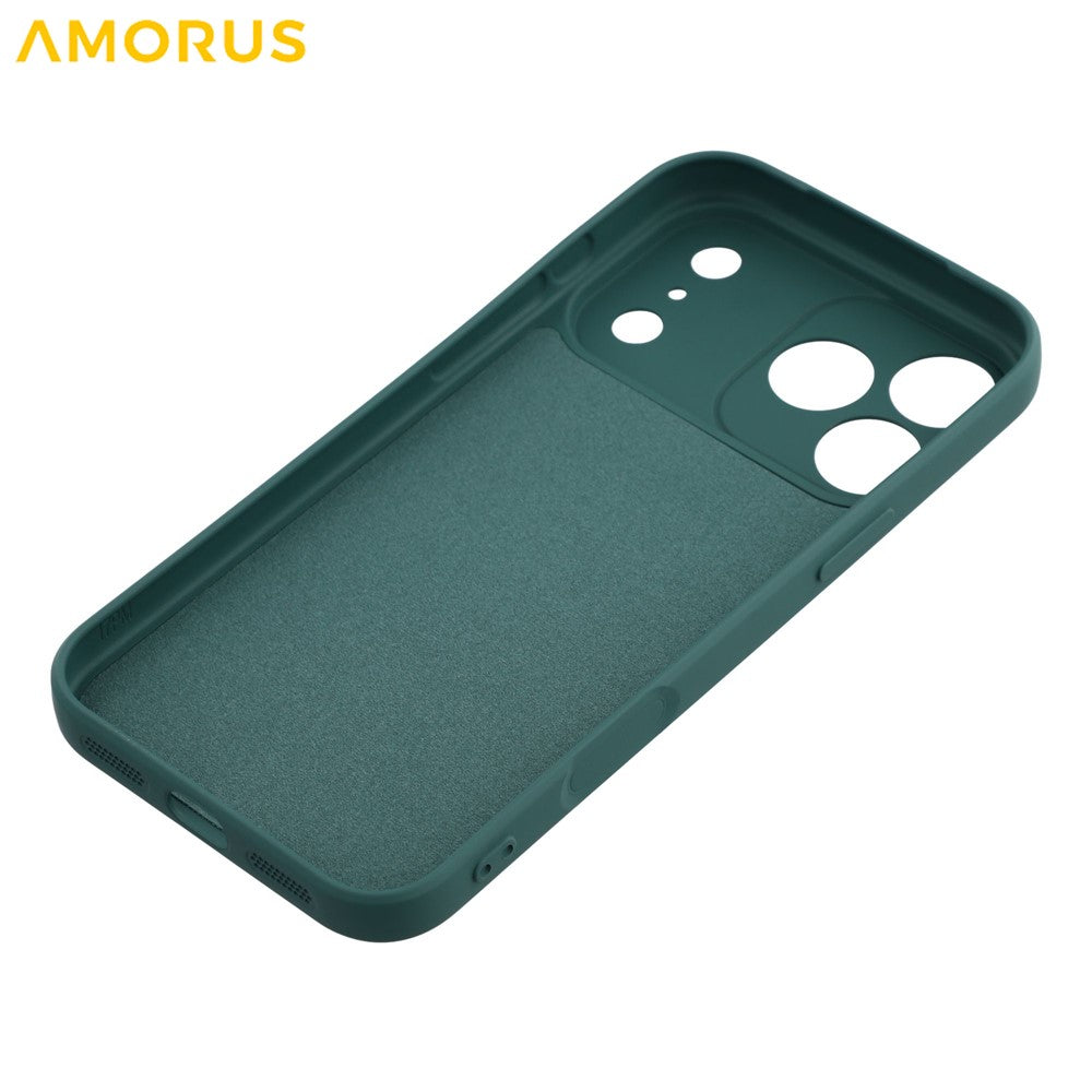 AMORUS For iPhone 17 Pro Case Precise Cutouts TPU Fiber Lining Shockproof Phone Cover