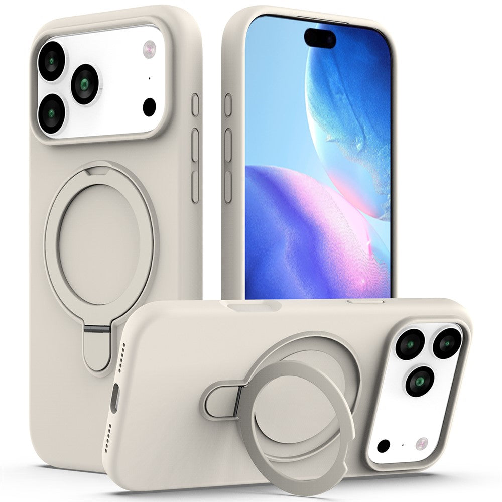For iPhone 17 Pro Max Case Compatible with MagSafe Kickstand PC + Silicone Phone Cover