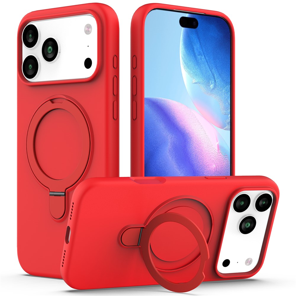 For iPhone 17 Pro Max Case Compatible with MagSafe Kickstand PC + Silicone Phone Cover