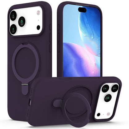 For iPhone 17 Pro Max Case Compatible with MagSafe Kickstand PC + Silicone Phone Cover