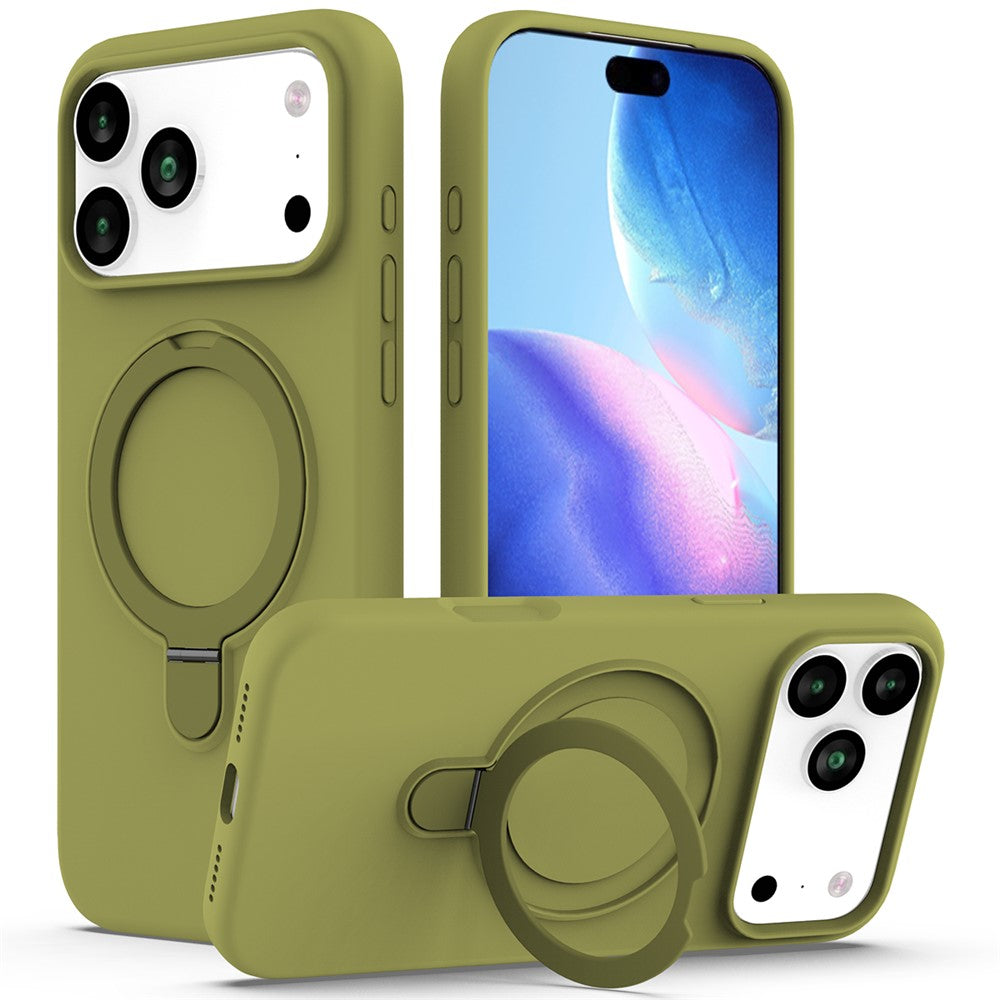 For iPhone 17 Pro Max Case Compatible with MagSafe Kickstand PC + Silicone Phone Cover