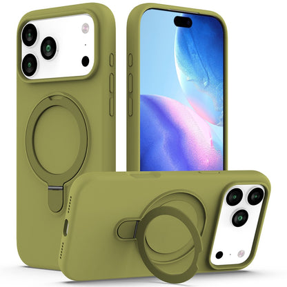 For iPhone 17 Pro Max Case Compatible with MagSafe Kickstand PC + Silicone Phone Cover