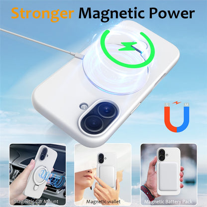 For iPhone 17 Case Compatible with MagSafe Kickstand PC + Silicone Phone Cover