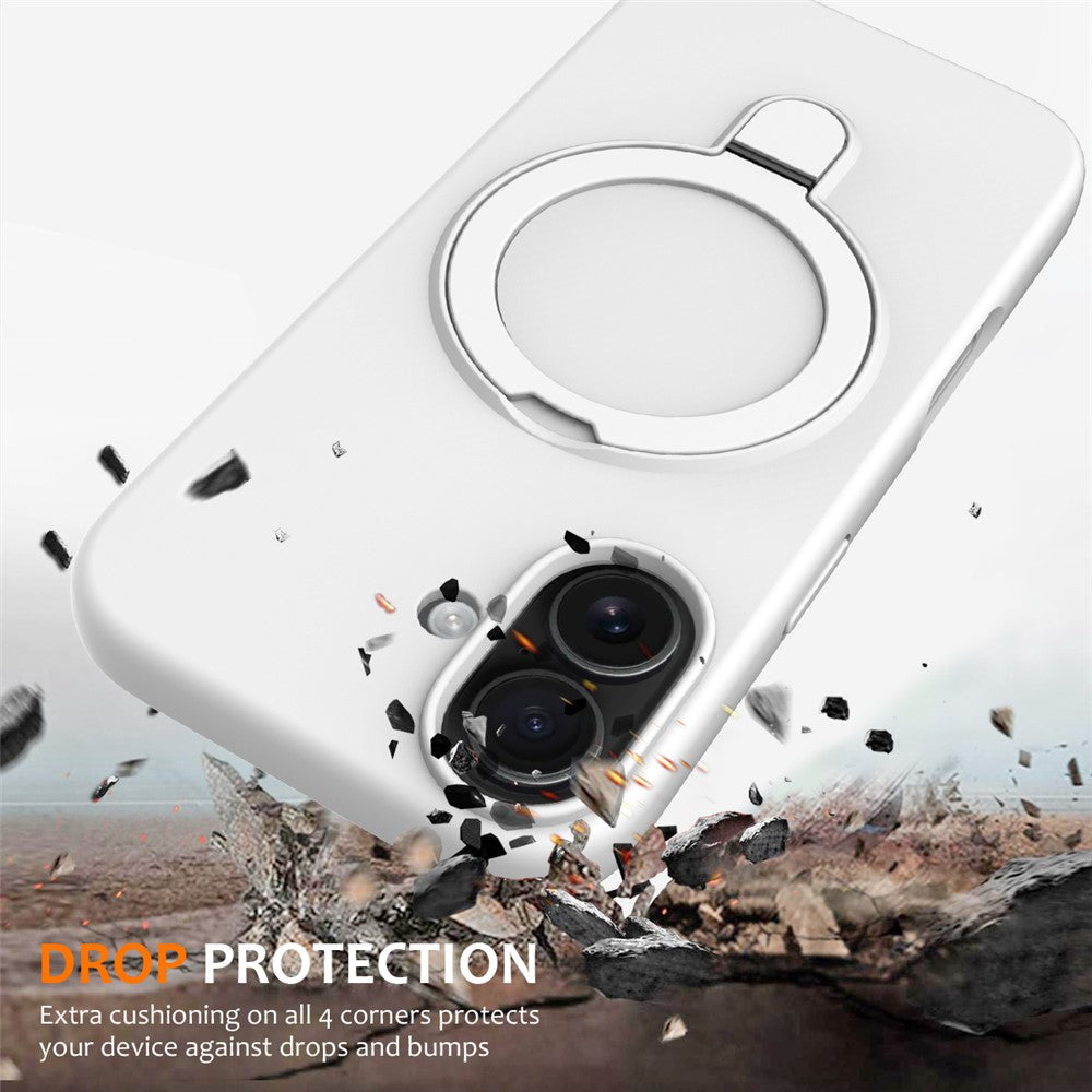 For iPhone 17 Case Compatible with MagSafe Kickstand PC + Silicone Phone Cover