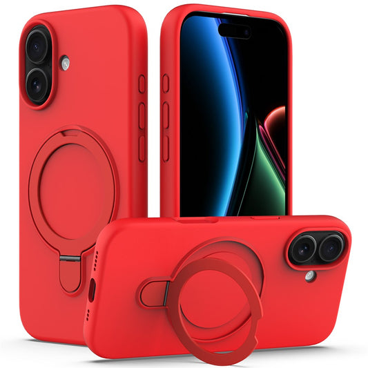 For iPhone 17 Case Compatible with MagSafe Kickstand PC + Silicone Phone Cover