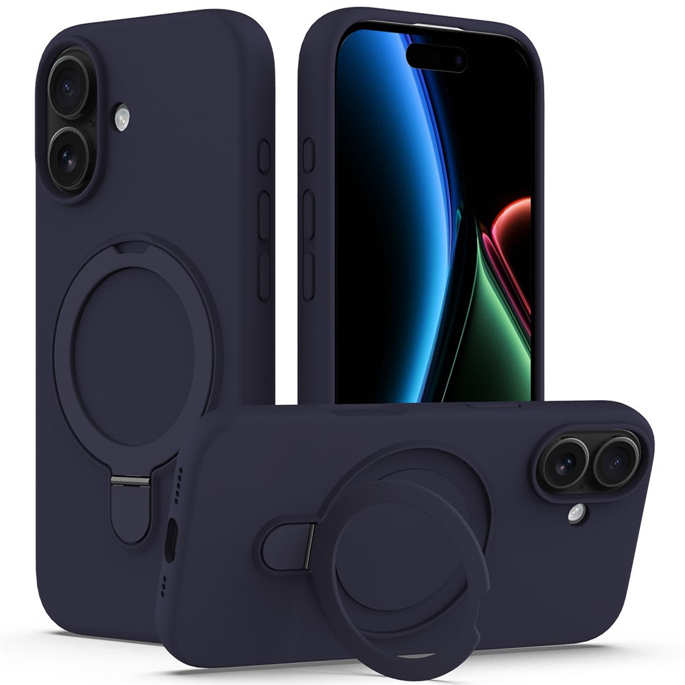 For iPhone 17 Case Compatible with MagSafe Kickstand PC + Silicone Phone Cover