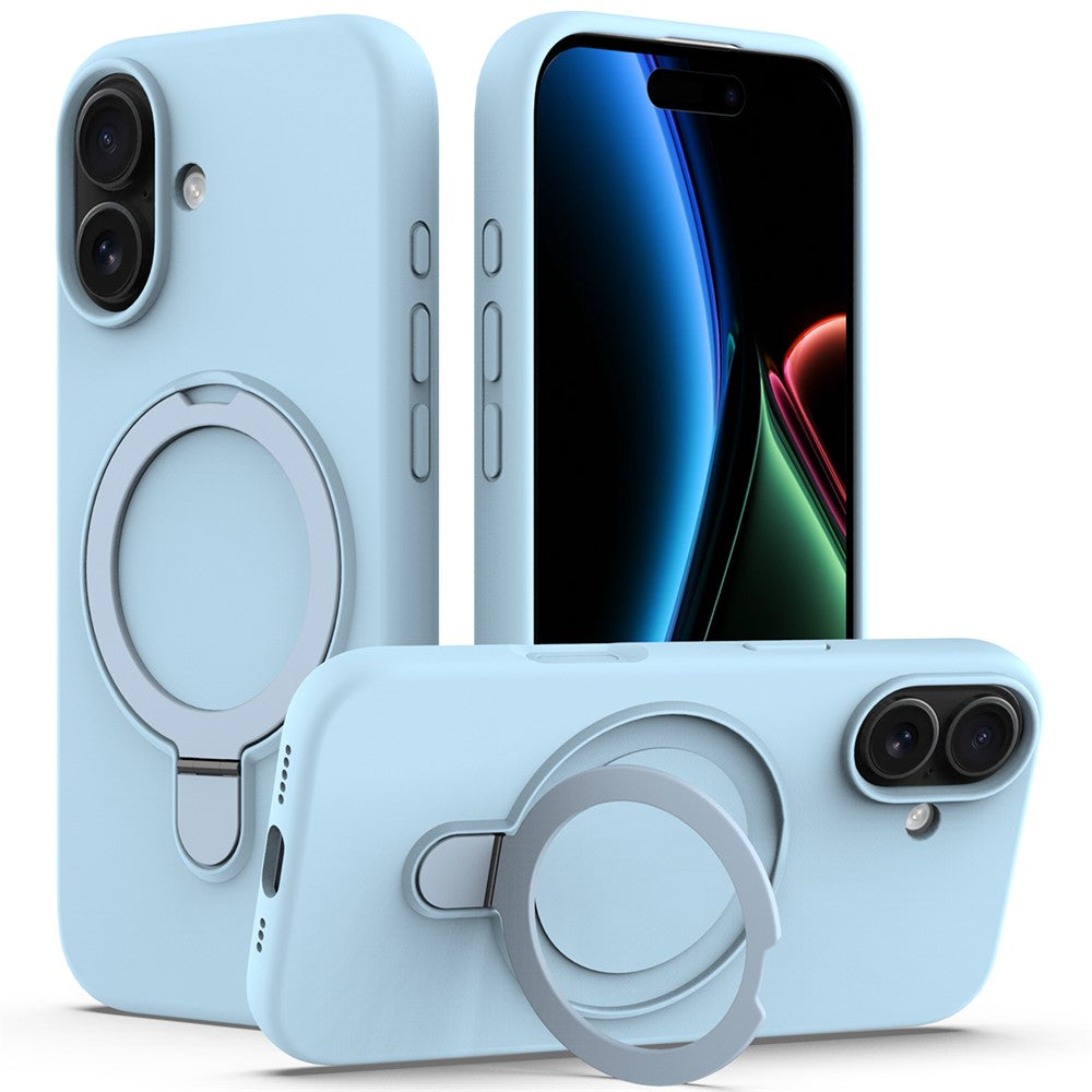 For iPhone 17 Case Compatible with MagSafe Kickstand PC + Silicone Phone Cover