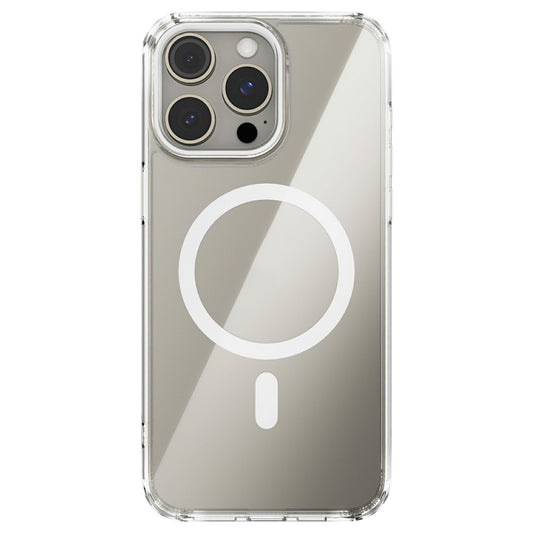 ABEEL For iPhone 15 Pro Max Case Compatible with MagSafe Anti Scratch Clear TPU PC Phone Back Cover