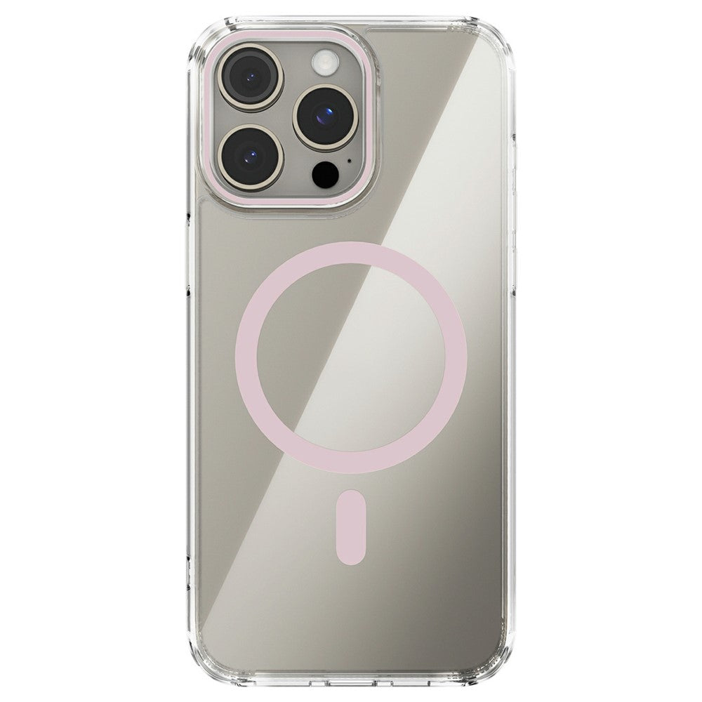 ABEEL For iPhone 15 Pro Max Case Compatible with MagSafe Anti Scratch Clear TPU PC Phone Back Cover