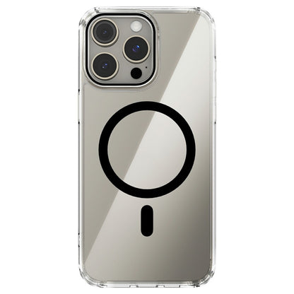 ABEEL For iPhone 15 Pro Case Compatible with MagSafe Anti Scratch Clear TPU PC Phone Back Cover