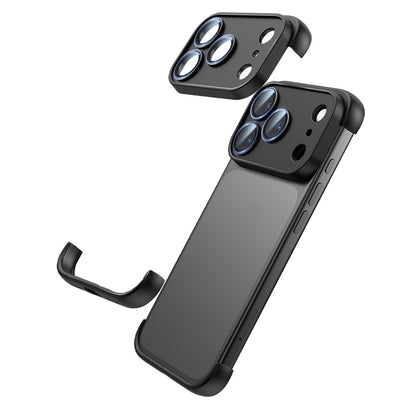 For iPhone 17 Pro Frameless Case Corner Edge Protection TPU Silicone Cover with Camera Lens Protector