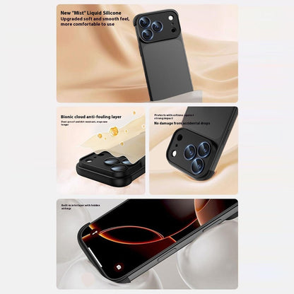 For iPhone 17 Pro Frameless Case Corner Edge Protection TPU Silicone Cover with Camera Lens Protector