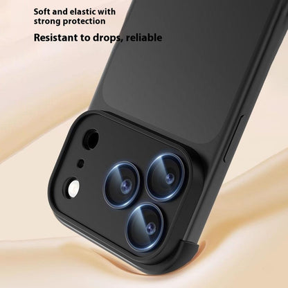 For iPhone 17 Pro Frameless Case Corner Edge Protection TPU Silicone Cover with Camera Lens Protector