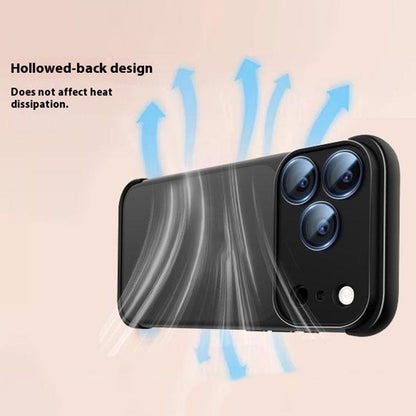 For iPhone 17 Pro Frameless Case Corner Edge Protection TPU Silicone Cover with Camera Lens Protector