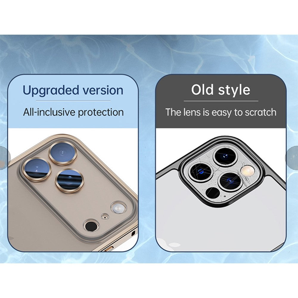 For iPhone 17 Pro Max Metal Clear Case Safety Lock Matte Anti-Fingerprint Back Cover