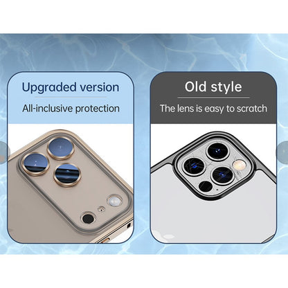 For iPhone 17 Pro Max Metal Clear Case Safety Lock Matte Anti-Fingerprint Back Cover