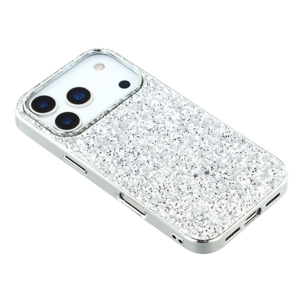 For iPhone 17 Pro Max Case TPU + PC Sparkling Glitter Phone Back Cover