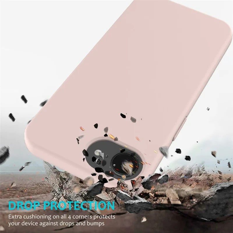 WANLONFENG For iPhone 17e / 16e Phone Case  GJ Series Liquid Silicone TPU Cover Large Cutouts with 2Pcs Screen Film