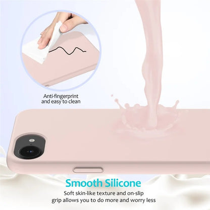 WANLONFENG For iPhone 17e / 16e Phone Case  GJ Series Liquid Silicone TPU Cover Large Cutouts with 2Pcs Screen Film