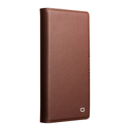 QIALINO For iPhone 17 Pro Max Detachable Wallet Case Compatible with MagSafe Genuine Cow Leather Phone Cover