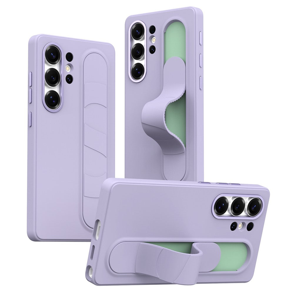 For Samsung Galaxy S25 Ultra Case Customizable Smart Key Control Wristband Kickstand PC + Silicone Phone Cover