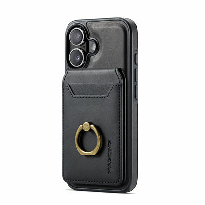 MAGKING K1 Series For iPhone 17 Magnetic Case PC + TPU + PU Phone Cover with Card Holder