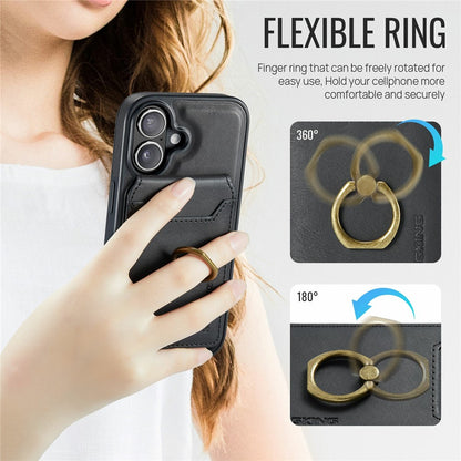 MAGKING K1 Series For iPhone 17 Magnetic Case PC + TPU + PU Phone Cover with Card Holder