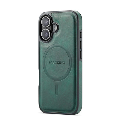 MAGKING K1 Series For iPhone 17 Magnetic Case PC + TPU + PU Leather Phone Cover