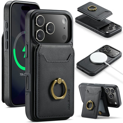MAGKING K1 Series For 18 Pro / 17 Pro Magnetic Case PC + TPU + PU Phone Cover with Card Holder