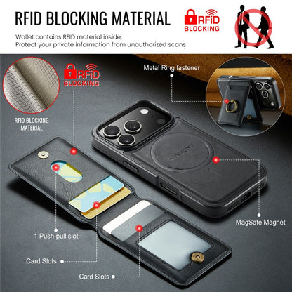 MAGKING K1 Series For 18 Pro / 17 Pro Magnetic Case PC + TPU + PU Phone Cover with Card Holder