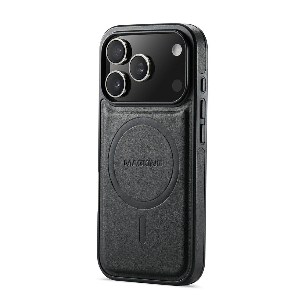MAGKING K1 Series For 18 Pro / 17 Pro Magnetic Case PC + TPU + PU Phone Cover with Card Holder