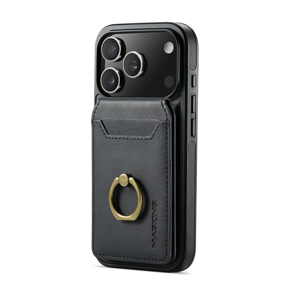 MAGKING K1 Series For 18 Pro / 17 Pro Magnetic Case PC + TPU + PU Phone Cover with Card Holder