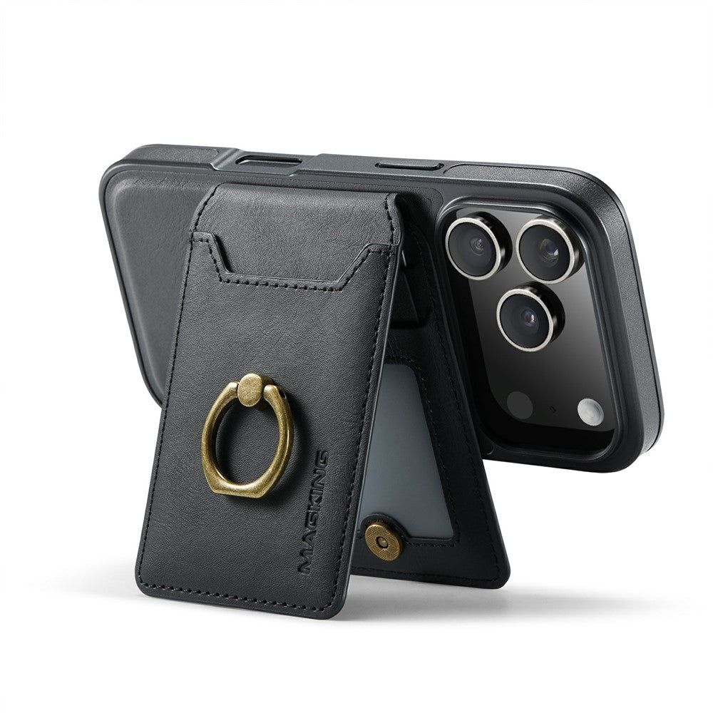 MAGKING K1 Series For 18 Pro / 17 Pro Magnetic Case PC + TPU + PU Phone Cover with Card Holder
