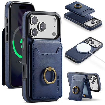 MAGKING K1 Series For 18 Pro / 17 Pro Magnetic Case PC + TPU + PU Phone Cover with Card Holder