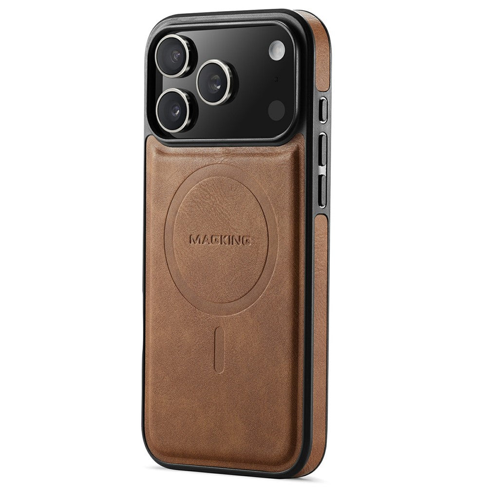 MAGKING K1 Series For iPhone 17 Pro Max Magnetic Case PC + TPU + PU Leather Phone Cover