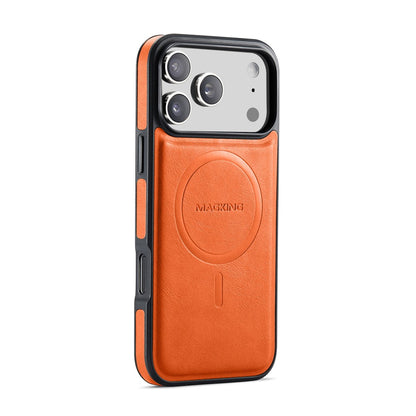 MAGKING K1 Series For iPhone 17 Pro Max Magnetic Case PC + TPU + PU Leather Phone Cover