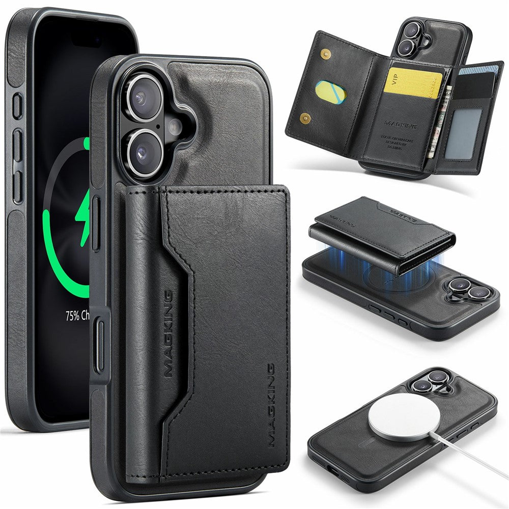 MAGKING K2 Series For iPhone 17 Case Compatible with MagSafe PC + TPU + PU Phone Cover