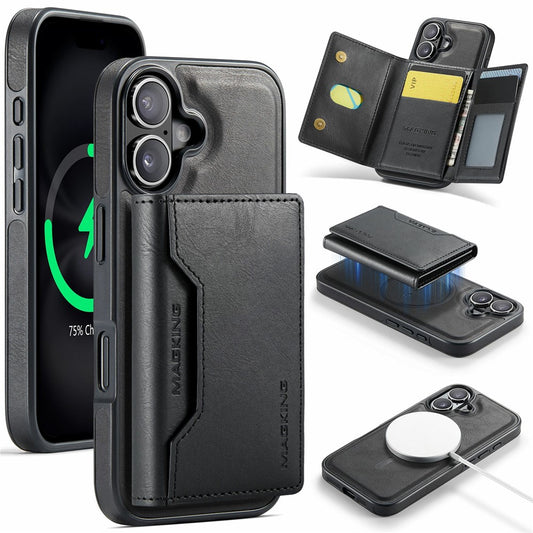 MAGKING K2 Series For iPhone 17 Case Compatible with MagSafe PC + TPU + PU Phone Cover