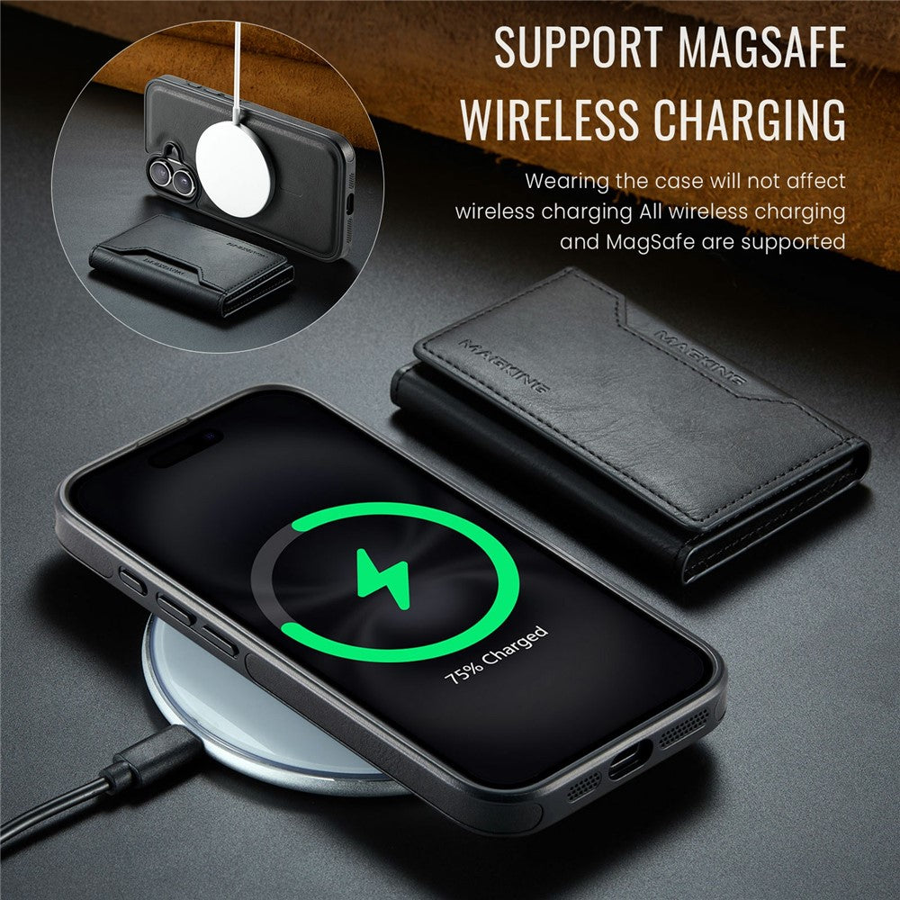 MAGKING K2 Series For iPhone 17 Case Compatible with MagSafe PC + TPU + PU Phone Cover
